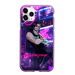 Чехол iPhone 11 Pro матовый Johnny cyberpunk2077