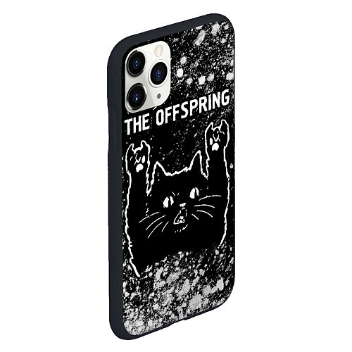 Чехол iPhone 11 Pro матовый The Offspring Rock Cat / 3D-Черный – фото 2