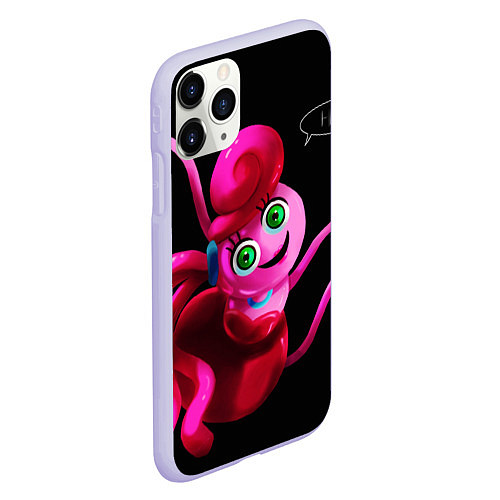 Чехол iPhone 11 Pro матовый POPPY PLAYTIME - Mommy long legs Мама длинные ноги / 3D-Светло-сиреневый – фото 2