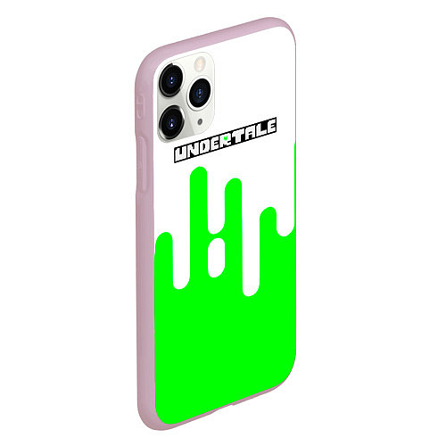 Чехол iPhone 11 Pro матовый Undertale андертейл логотип / 3D-Розовый – фото 2