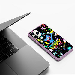 Чехол iPhone 11 Pro матовый POPPY PLAYTIME HAGGY WAGGY ХАГГИ ВАГГИ ЗВЕЗДЫ, цвет: 3D-сиреневый — фото 2