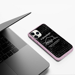 Чехол iPhone 11 Pro матовый КОТ ДИЗАЙНЕР CTRLZ, цвет: 3D-розовый — фото 2