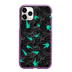 Чехол iPhone 11 Pro матовый Колючий Cactus, цвет: 3D-фиолетовый