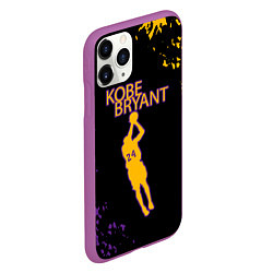 Чехол iPhone 11 Pro матовый Kobe Bryant Баскетболист 24, цвет: 3D-фиолетовый — фото 2