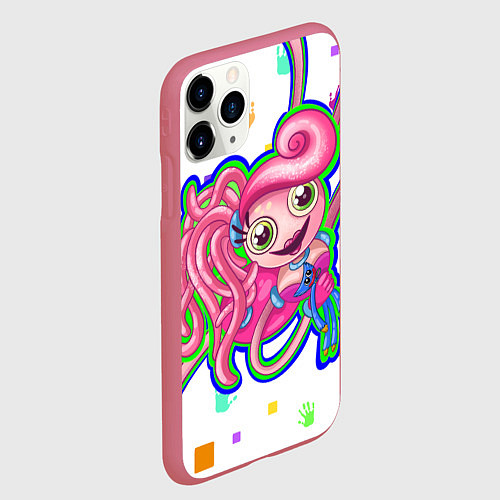 Чехол iPhone 11 Pro матовый Мама длинные ноги / 3D-Малиновый – фото 2