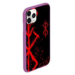 Чехол iPhone 11 Pro матовый КЛЕЙМО ЖЕРТВЫ BERSERK БЕРСЕРК, цвет: 3D-фиолетовый — фото 2