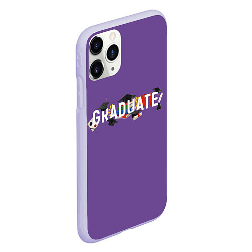 Чехол iPhone 11 Pro матовый Graduate! / 3D-Светло-сиреневый – фото 2