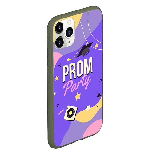 Чехол iPhone 11 Pro матовый Prom party / 3D-Темно-зеленый – фото 2