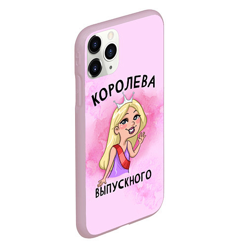 Чехол iPhone 11 Pro матовый Она королева выпускного / 3D-Розовый – фото 2