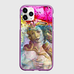 Чехол iPhone 11 Pro матовый Sorry Sandro! Post-art Прости Сандро! Пост-арт, цвет: 3D-фиолетовый