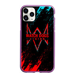 Чехол iPhone 11 Pro матовый Watch Dogs 2 watch dogs: legion, цвет: 3D-фиолетовый