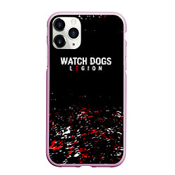 Чехол iPhone 11 Pro матовый Watch Dogs 2 Брызги красок, цвет: 3D-розовый