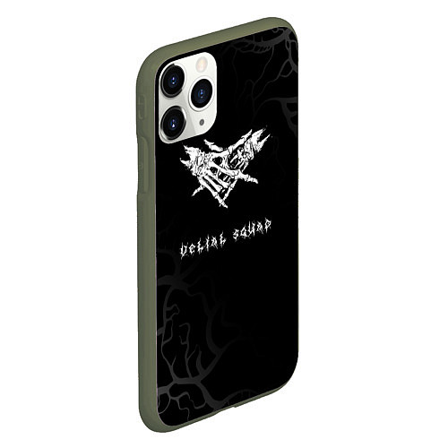 Чехол iPhone 11 Pro матовый Velial squad: руки / 3D-Темно-зеленый – фото 2