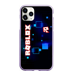 Чехол iPhone 11 Pro матовый ROBLOX неоновые кубики, цвет: 3D-светло-сиреневый