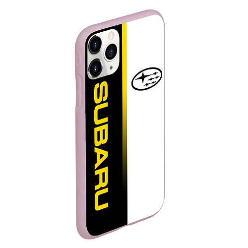 Чехол iPhone 11 Pro матовый SUBARU - GOLD EDITION LINE / 3D-Розовый – фото 2