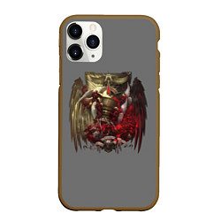 Чехол iPhone 11 Pro матовый Blood Angels symbol, цвет: 3D-коричневый