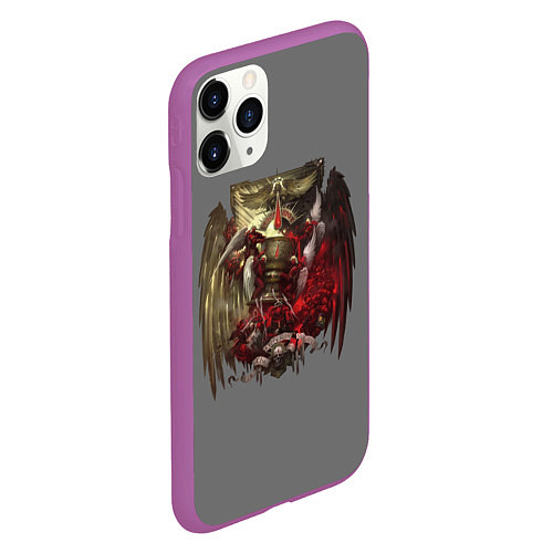 Чехол iPhone 11 Pro матовый Blood Angels symbol / 3D-Фиолетовый – фото 2