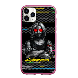 Чехол iPhone 11 Pro матовый Johnny Джонни Cyberpunk2077