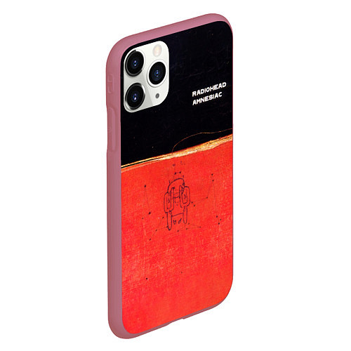 Чехол iPhone 11 Pro матовый Radiohead - Amnesiac / 3D-Малиновый – фото 2