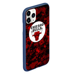 Чехол iPhone 11 Pro матовый CHICAGO BULLS ЧИКАГО БУЛЛС NBA, цвет: 3D-тёмно-синий — фото 2