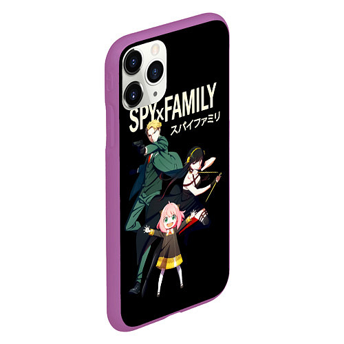 Чехол iPhone 11 Pro матовый SPY FAMILY Семья Шпиона, персонажи / 3D-Фиолетовый – фото 2