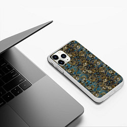 Чехол iPhone 11 Pro матовый Классические узоры текстуры, цвет: 3D-белый — фото 2