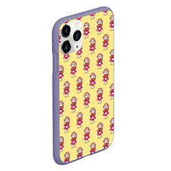 Чехол iPhone 11 Pro матовый Обезьянка на грибе, цвет: 3D-серый — фото 2