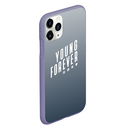 Чехол iPhone 11 Pro матовый Навечно молодой Young forever / 3D-Серый – фото 2