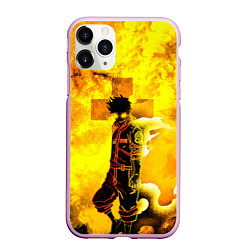 Чехол iPhone 11 Pro матовый ПЛАМЕННАЯ БРИГАДА ПОЖАРНЫХ, FIRE FORCE, цвет: 3D-розовый