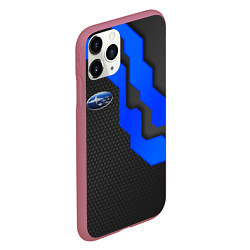 Чехол iPhone 11 Pro матовый SUBARU - СУБАРУ ТЕХНОЛОГИЧЕСКАЯ БРОНЯ, цвет: 3D-малиновый — фото 2