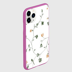 Чехол iPhone 11 Pro матовый Весенний вьюн, цвет: 3D-фиолетовый — фото 2