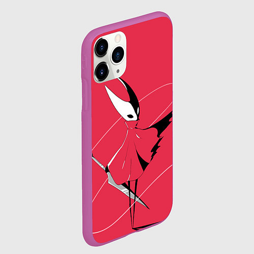 Чехол iPhone 11 Pro матовый Хорнет Hornet / 3D-Фиолетовый – фото 2