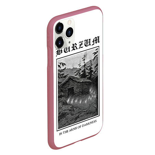 Чехол iPhone 11 Pro матовый In the arms of darkness - Burzum / 3D-Малиновый – фото 2