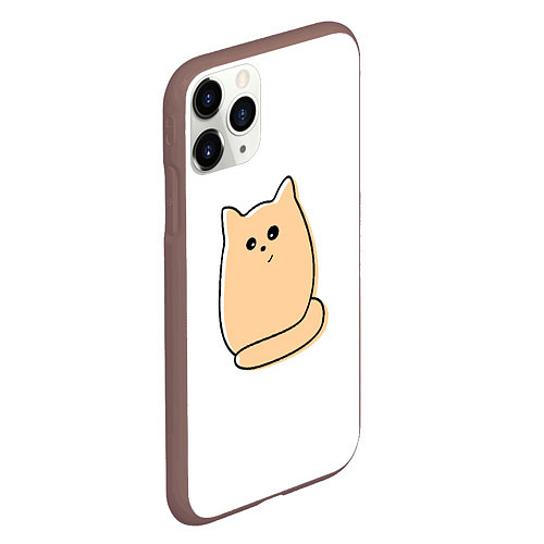 Чехол iPhone 11 Pro матовый Милый рыжий кот / 3D-Коричневый – фото 2