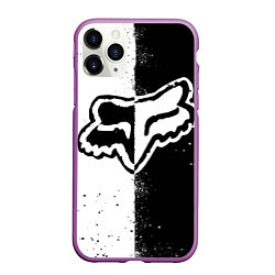 Чехол iPhone 11 Pro матовый FOX MOTOCROSS - ФОКС МОТОКРОСС, цвет: 3D-фиолетовый