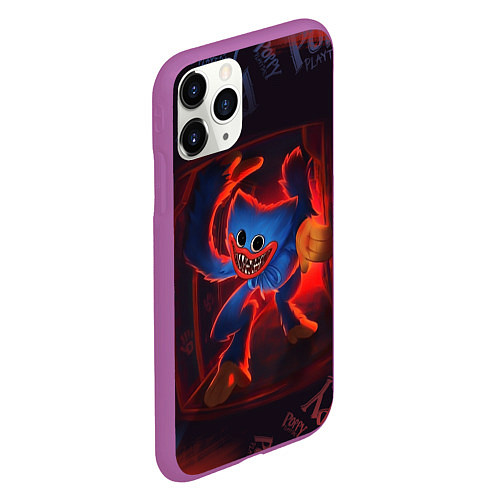 Чехол iPhone 11 Pro матовый HuggyWuggy PP / 3D-Фиолетовый – фото 2