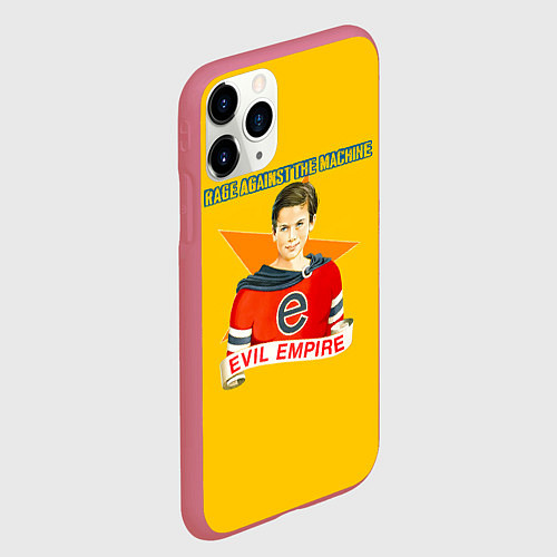 Чехол iPhone 11 Pro матовый Evil Empire - Rage Against the Machine / 3D-Малиновый – фото 2