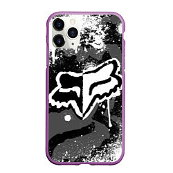 Чехол iPhone 11 Pro матовый FOX RACING - МОТОКРОСС БРЫЗГИ, цвет: 3D-фиолетовый