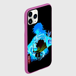 Чехол iPhone 11 Pro матовый Томиока Гию Клинок рассекающий демонов, цвет: 3D-фиолетовый — фото 2