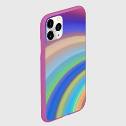 Чехол iPhone 11 Pro матовый Все цвета радуги, цвет: 3D-фиолетовый — фото 2
