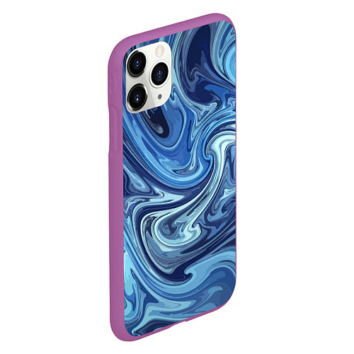 Чехол iPhone 11 Pro матовый Абстрактный авангардный паттерн Abstract avant-gar / 3D-Фиолетовый – фото 2