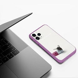 Чехол iPhone 11 Pro матовый Im with You Муха сидит на капсуле, цвет: 3D-фиолетовый — фото 2