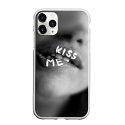 Чехол iPhone 11 Pro матовый Kiss- me, цвет: 3D-белый