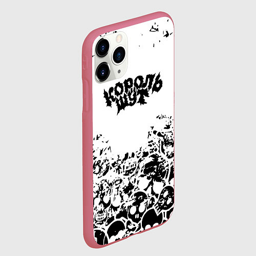 Чехол iPhone 11 Pro матовый Король и шут черепа / 3D-Малиновый – фото 2