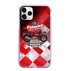 Чехол iPhone 11 Pro матовый MotoSport - Мото, цвет: 3D-светло-сиреневый