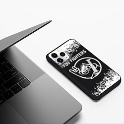 Чехол iPhone 11 Pro матовый Foo Fighters КОТ Арт, цвет: 3D-черный — фото 2