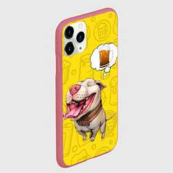 Чехол iPhone 11 Pro матовый BeerBull, цвет: 3D-малиновый — фото 2