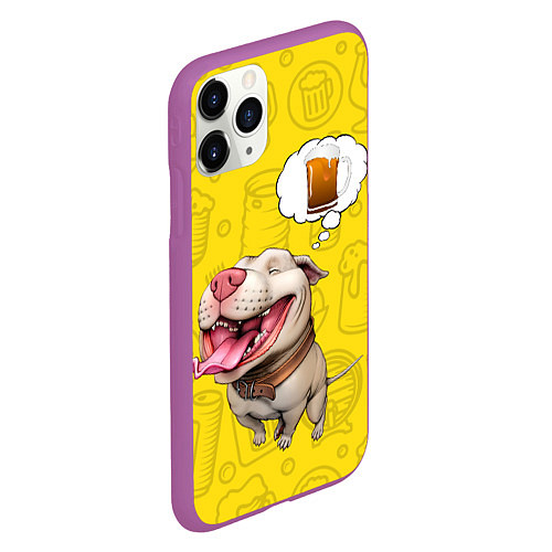 Чехол iPhone 11 Pro матовый BeerBull / 3D-Фиолетовый – фото 2