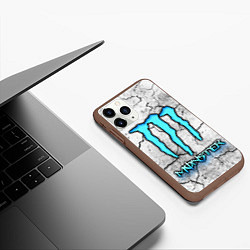 Чехол iPhone 11 Pro матовый MONSTER WHITE БЕЛЫЙ МОНСТР, цвет: 3D-коричневый — фото 2