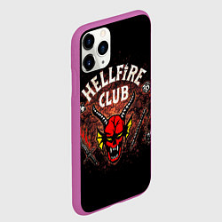 Чехол iPhone 11 Pro матовый Hellfire club, цвет: 3D-фиолетовый — фото 2